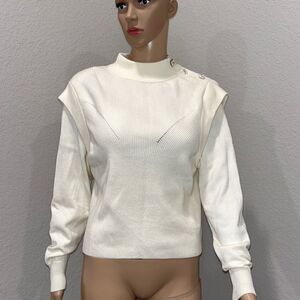 Vintage Calligraphie cream colored sweater